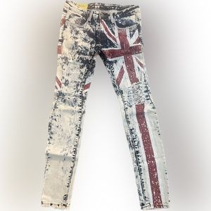 Blue tie die jeans